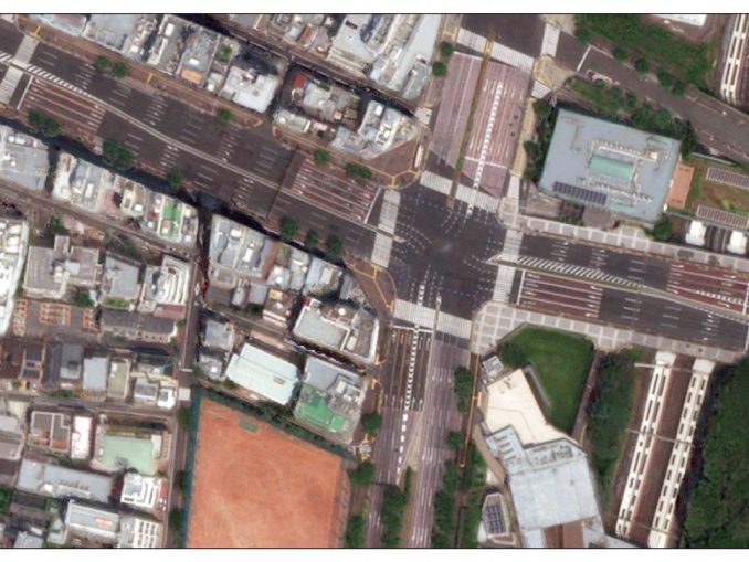 Satellitenbild der Tokio-Region von NTT DATA.