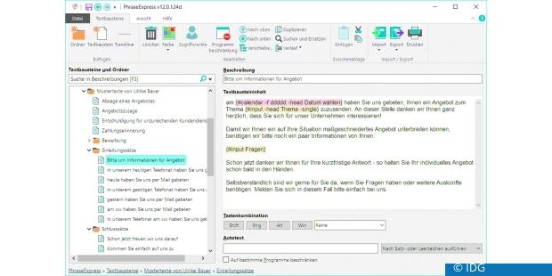 Phrase Express fügt für Sie automatisch Textbausteine in Office-Anwendungen, Editoren und Mailprogrammen ein, sodass Ihnen viel Tipparbeit erspart bleibt. (c) IDG