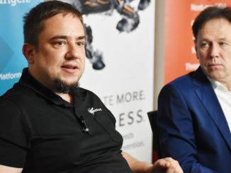 Timo Kirchem, Sales Engineer Central Europe bei WatchGuard (li.) beim ITWELT.at-Roundtable. (c) timeline/Rudi Handl