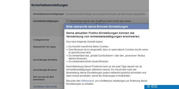 Facebook legt Ihnen ein paar Stolpersteine in den Weg. (c) IDG