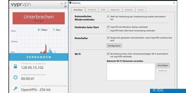 Die Internetnutzung über ein Virtual Private Network kostet zwar Geld, hat in der Praxis aber den großen Vorteil, dass Sie stets mit einer anderen IP-Adresse bei Ihren Online-Aktivitäten unterwegs sind. (c) IDG