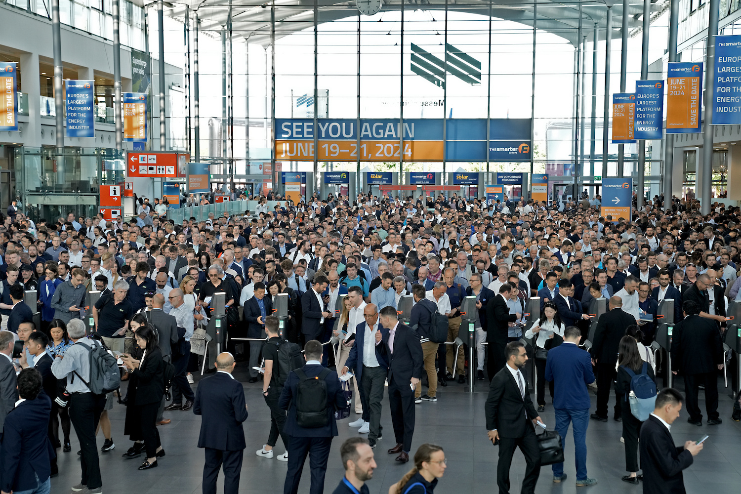 Die Power2Drive, die internationale Fachmesse für Ladeinfrastruktur und Elektromobilität, findet vom 19. bis zum 21. Juni in München statt. (c) Solar Promotion