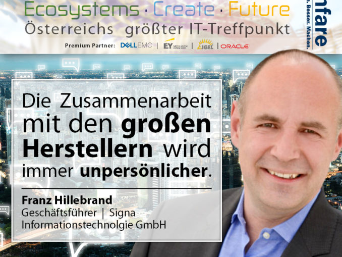 Franz Hillebrand, Geschäftsführer der SIGNA Informationstechnologie ist TOP CIO 2018. (c) confare