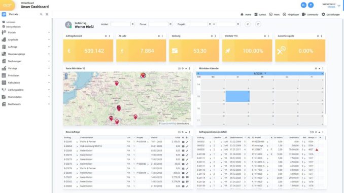 Die Optik der neuen KI-Dashboards integriert sich nahtlos in den Flow Mode. (c) Asseco Solutions