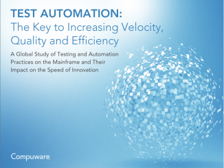 Das Cover der Compuware-Studie „Test Automation: The Key to Increasing Velocity, Quality and Efficiency“.