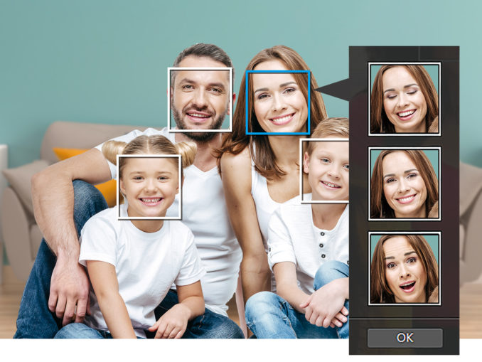 Da lacht die ganze Familie: Software nimmt aus mehreren Aufnahmen die lächelnden Gesichter und fügt sie in ein Bild zusammen.