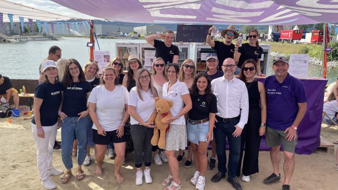 DIGITAL MILE Linz sammelt Spenden bei den Bubbledays für die Herzkinder Österreich. (c) DIGITAL MILE Linz