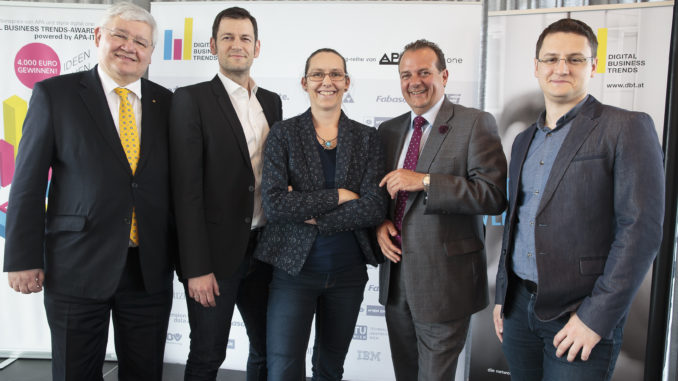 Wolfgang Schinagl (Wirtschaftskammer Steiermark), Clemens Prerovsky (APA - Austria Presse Agentur), Viktoria Pammer-Schindler (TU Graz & Know-Center), Thomas Stern (Braintrust, Moderation) und Mikhail Arshinskiy (Deloitte Österreich).