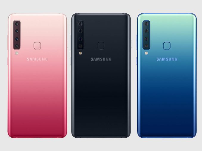 Das Galaxy A9 mit Quad-Hauptkamera kommt in drei Farben.