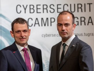 Stefan Mangard (TU Graz) und Martin Schaffer (SGS) leiten die Geschicke des Cybersecurity Campus Graz. (c) Lunghammer – TU Graz