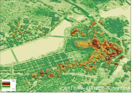 NTT DATA und RESTEC launchen AW3D Full Global 3D Map mit 2,5 Meter Auflösung für Stadtplanung, Schadenvorhersagen in Katastrophenfällen u.v.a.m. Im Bild Beacon Hill in Boston, in der neuen AW3D-2,5m-Auflösung.