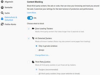 In der Firefox-Nightly sind verschiedene Anti-Tracking-Funktionen bereits enthalten.
