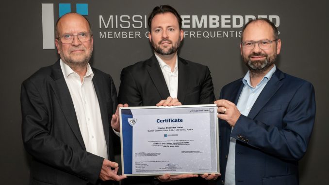 Hermann Mattanovich (Mission Embedded), Harald Erkinger (CIS) und Michael Kreilmeier (Mission Embedded). (c) Bernhard Wieczorek