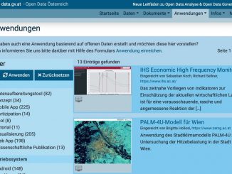 Wiederverwendung offener Daten à la carte: das österreichische nationale Open-Data-Portal. (c) Screenshot