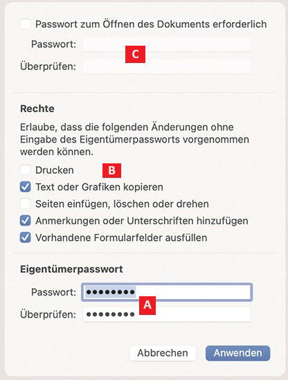 So verschlüsselt man ein PDF.