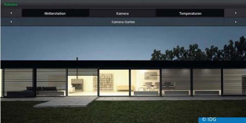 Beim KNX-System von Gira kann man sich die Bilder von einer oder mehreren Außenkameras auf das Smartphone oder Tablet schicken lassen und hat zudem die gesamte Haustechnik unter Kontrolle. (c) IDG