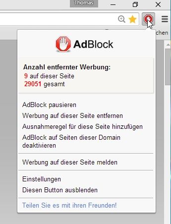 Werbeschutz in Google Chrome aktivieren Anwender am besten mit AdBlock. Die Erweiterung DoNotTrackMe verhindert das Speichern von Spionage-Cookies im Browser. Immer mehr Unternehmen verwenden diese Art des Ausspionierens. (c) Thomas Joos