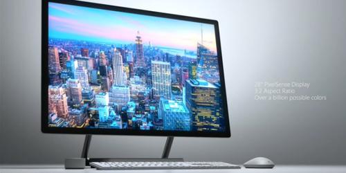 Surface Studio - schicker All-in-One-PC von Microsoft, der sich beliebig neigen lässt, und so verschiedenste Arbeitsmodi erlaubt. (c) computerwoche.de