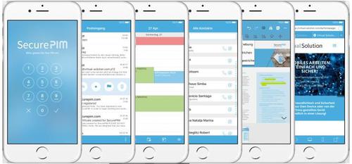 SecurePIM Office unterstützt das mobile Arbeiten mit zahlreichen Funktionen. (c) Virtual Solution