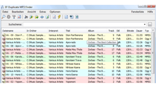 EF Duplicate MP3 Finder (c) computerwoche.de