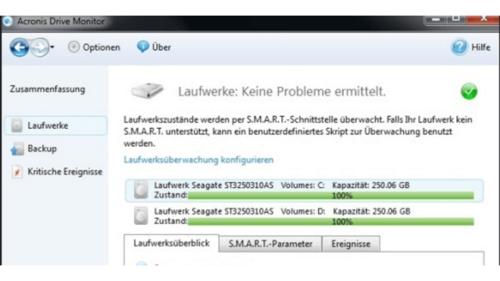 Acronis Drive Monitor (c) comoputerwoche.de