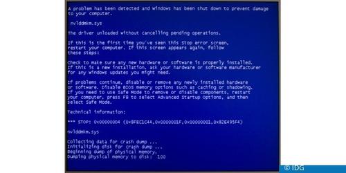 Der Bluescreen steht für kritische Fehler, die Sie unbedingt beheben sollten. (c) IDG