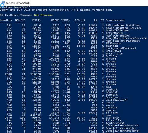 Systemprozesse überwachen Sie auch in der PowerShell (c) tecchannel.de