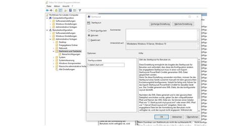 Das Layout der Startseite und des Startmenüs können Sie in der PowerShell exportieren und als Gruppenrichtlinie importieren (c) tecchannel.de