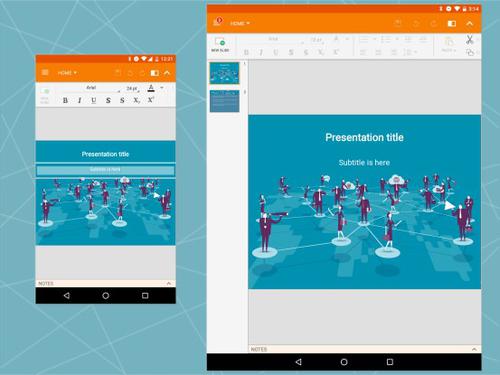 Der Presentation Editor von OfficeSuite für Android-Smartphone und -Tablet. (c) computerwoche.de