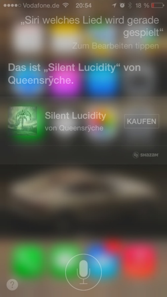 Siri erkennt Lieder (c) tecchannel.de