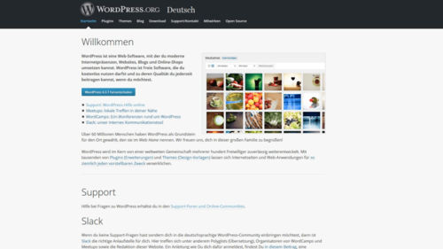 Wordpress-Homepage im November 2015 (c) computerwoche.de