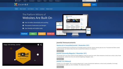 Joomla-Homepage im November 2015 (c) computerwoche.de