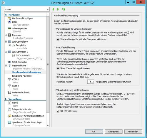 Virtuelle Netzwerkkarten lassen sich mit Windows Server 2012 R2 beschleunigen. Davon profitieren auch virtuelle Domänencontroller. (c) Thomas Joos