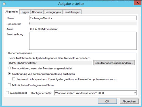 Über eine Aufgabe steuern Sie die Überwachung von Exchange-Servern mit dem Exchange Monitor. (c) Thomas Joos