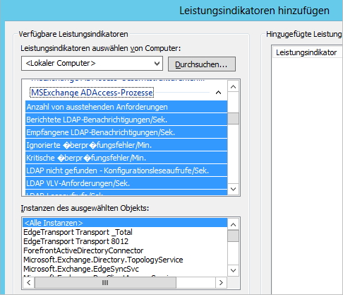 Das Überwachen der Exchange-Server-Leistung kann auch mit der Leistungsüberwachung in Exchange 2013 erfolgen. (c) Thomas Joos