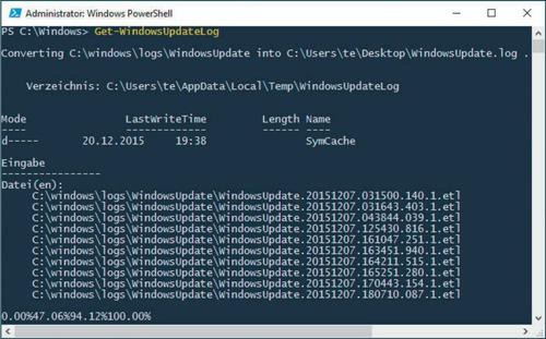 Der Befehl Get-WindowsUp dateLog in der Powershell erzeugt in einem Editor lesbare Protokolle, meist mit etwas ausführlicheren Fehlermeldungen. (c) tecchannel.de