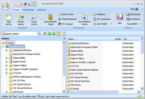 Vielseitiger Packer: PowerArchiver kann mehr als packen. Die Shareware konvertiert Archive in andere Formate, erstellt Backups und teilt Archive beliebig auf. Zum Original-Bild (c) pcwelt.de