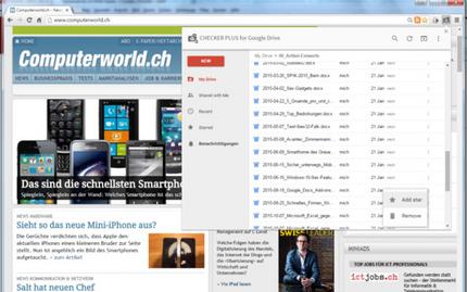 Google Drive immer im Griff: Das bietet der Checker Plus © Screenshot: jst / NMGZ