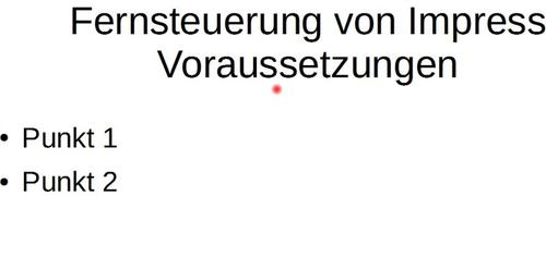 Wenn Sie den Laserpointer aktivieren, können Sie per Fingerbewegungen auf dem Smartphone bestimmte Aspekte auf den Folien hervorheben - wie mit einem echten Pointer. (c) Thomas Rieske