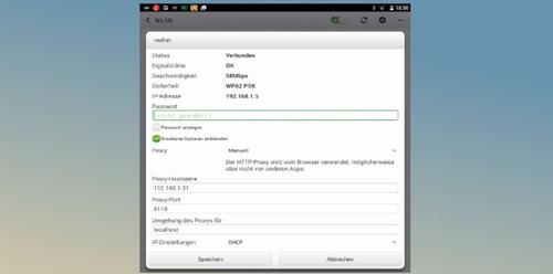 Privoxy filtert Werbe- Banner in Browsern und einigen Apps. Adresse und Ports des Servers müssen in den WLAN-Einstellungen angegeben werden. (c) Wolski