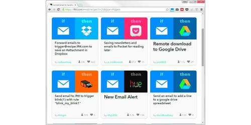 Der Online-Dienst IF This Then That bietet hunderte Tools (Rezepte), die nach Eingang einer Mail eine zweite Aktion automatisch ausführen. (c) pcwelt.de