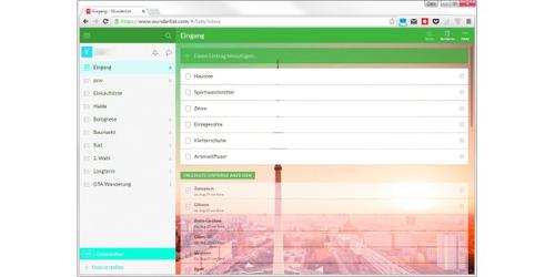 Die To-do-Liste Wunderlist gibt es für den Browser sowie für alle gängigen mobilen Betriebssysteme. Einen neuen Eintrag in eine Liste können Sie sich einfach per Mail senden. (c) pcwelt.de