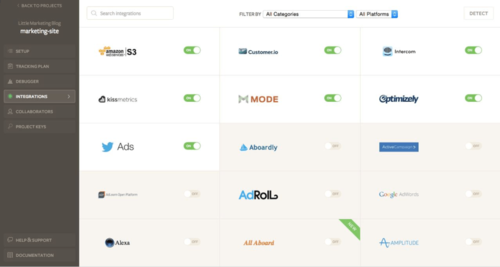 Über die API von Segment können Unternehmen Kundendaten sammeln und für ihre Analyse-Tools strukturieren lassen. (c) Segment