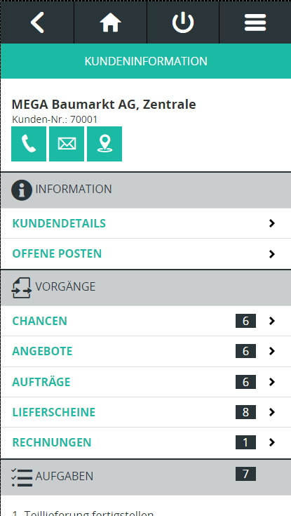 Abas Mobile Sales: Vertriebsmitarbeiter können per Smartphone auf die Kundenhistorie zugreifen und Angebote erstellen. (c) Abas