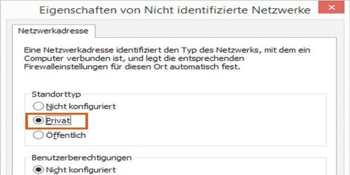 Sie können die Firewall dazu bringen, auch in nicht identifizierten Netzwerke die großzügigeren Regeln des privaten Profils zu verwenden. (c) pcwelt.de