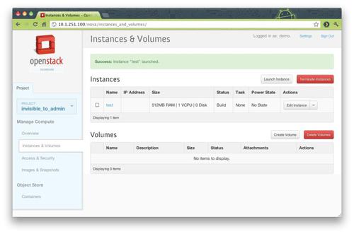 Übersichtlich: Das Horizon Dashboard bietet ein benutzerfreundliches Webinterface zur Verwaltung der eigenen Cloud. (c) Openstack.org