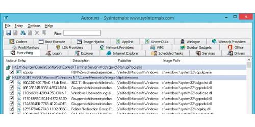 Das Sysinternals-Tool Autoruns zeigt Ihnen alles an, was Windows automatisch startet. Deaktivieren Sie diejenigen Programme oder Dienste, die Sie nicht ständig benötigen. (c) pcwelt.de