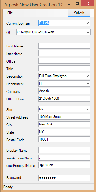 Anlage: Mit dem Active Directory User Creation Tool 1.2 erstellen Sie Benutzer über PowerShell und grafischer Oberfläche. (c) Joos