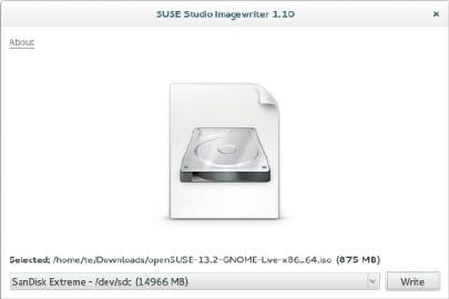 Aus der ISO-Datei einer Open-Suse-Live-DVD erzeugen Sie mit Imagewriter einen bootfähigen USB-Stick. (c) tecchannel.de