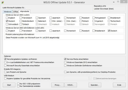 Hilfreich: Mit WSUS Offline Update laden Sie alle aktuellen Microsoft-Aktualisierungen für Windows Server 2003 auf einmal herunter. (c) Thomas Joos